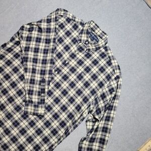 Polo Ralph Lauren Blaire Men's XL Blue Green Plaid Cotton Button Down